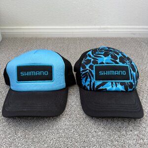 Set of 2 Shimano Foam Trucker Hats - Snapback / Blue & Black